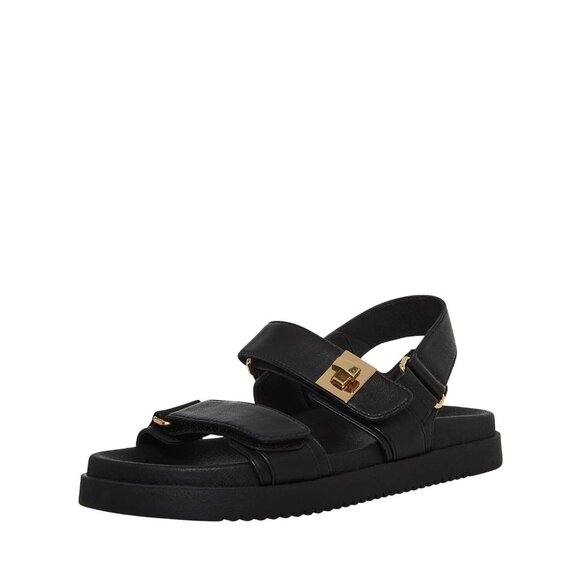 Steve Madden Womens Mona Strap Sandal MONA04S1 Black Leather 8.5M - Picture 7 of 11